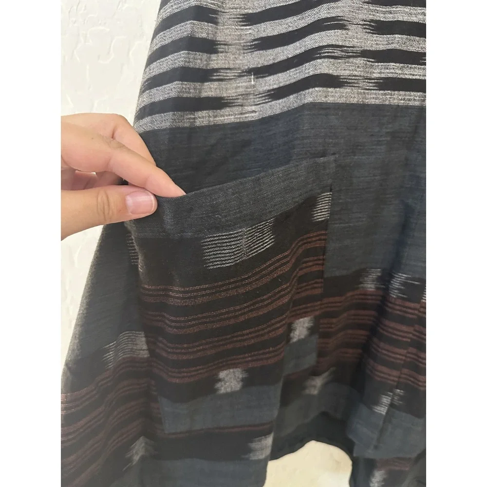 Yasuko Kurisaka Tunic One Size Cotton Lagenlook  Minimalist Oversized Asymmetric - Picture 14 of 16